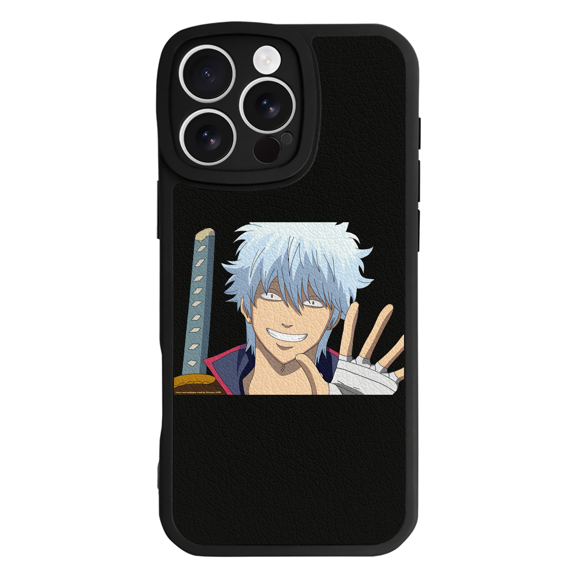 （画像用） ぎんたま 坂田銀時（さかたぎんとき） 神楽 志村新八（しむら しんぱち） GINTAMA Sakata Gintoki Kagura Shimura Shinpachi 【iPhone 16シリーズ対応】シリコンスマホケース（レザー調） 材質：シリコン